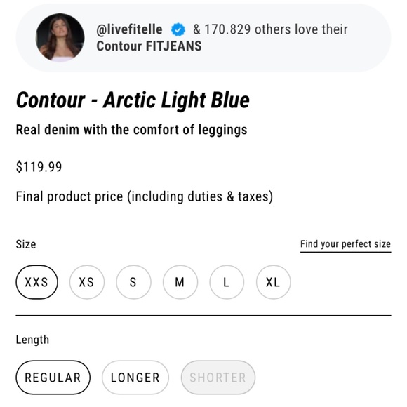 Fitjeans - Contour Arctic Light Blue - Picture 5 of 14